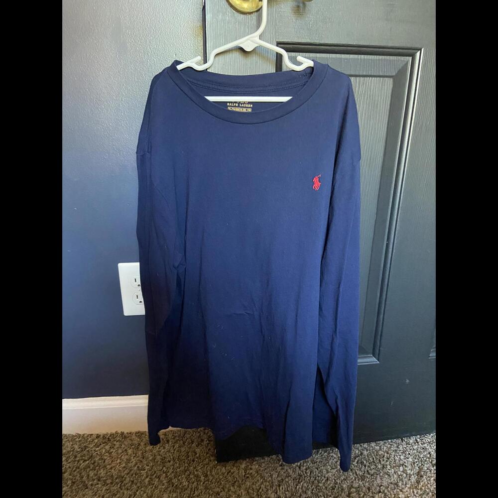 Polo Ralph Lauren Long Sleeve T-Shirt - Classic Navy Blue Y-XL (18-20)
